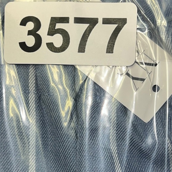 NY&C Skirt Plus 2X Blue White Vertical Stripe Front Slit Ruched Waist Midi NEW - Picture 13 of 13